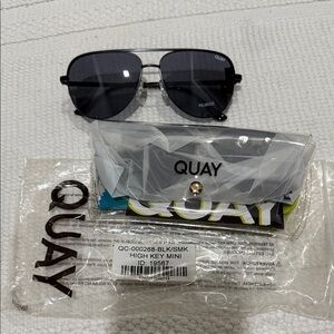 New for men or women : Quay Australia Black High Key Mini Sunglasses